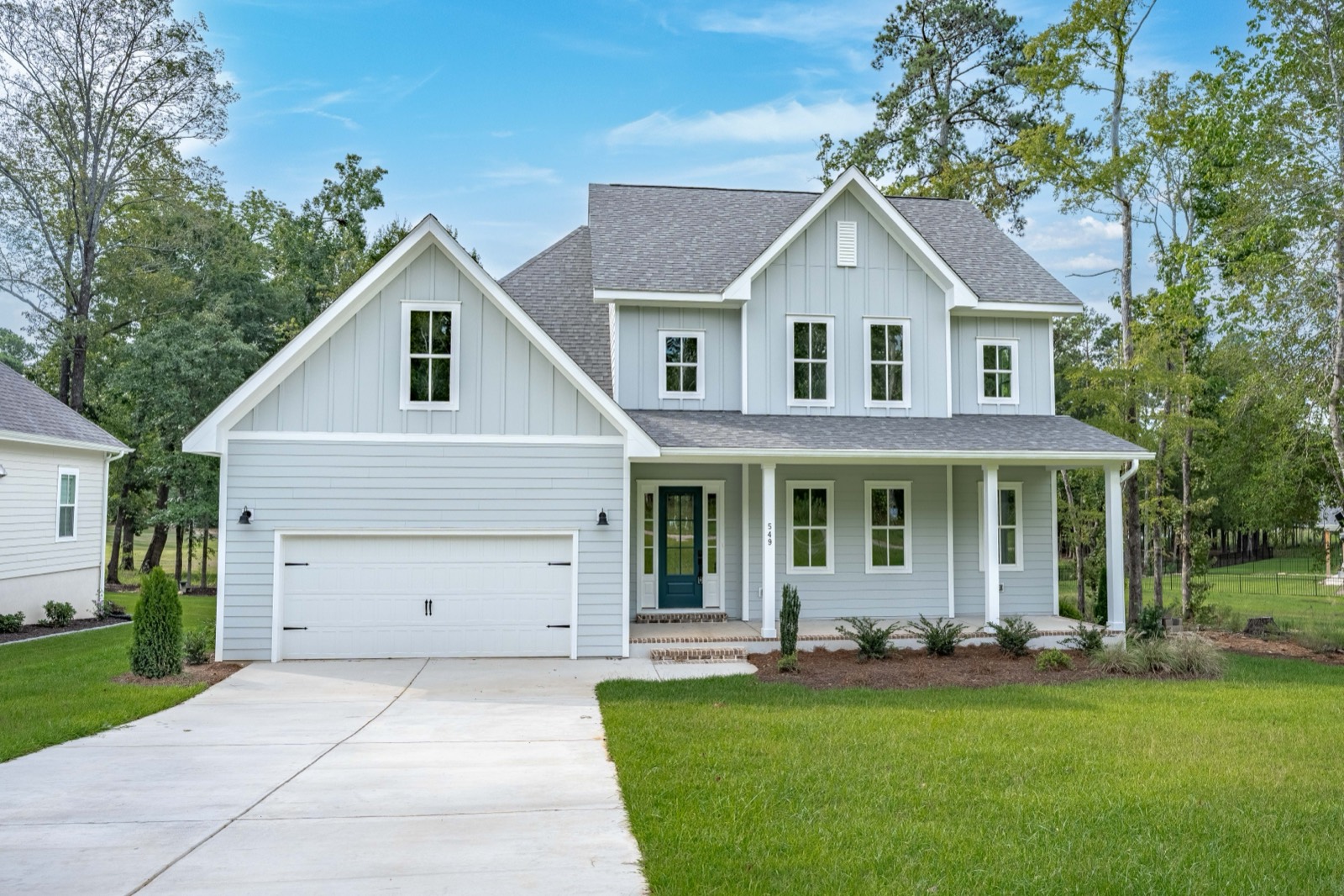 549 Misty Banks Drive, the front of the house and the drive