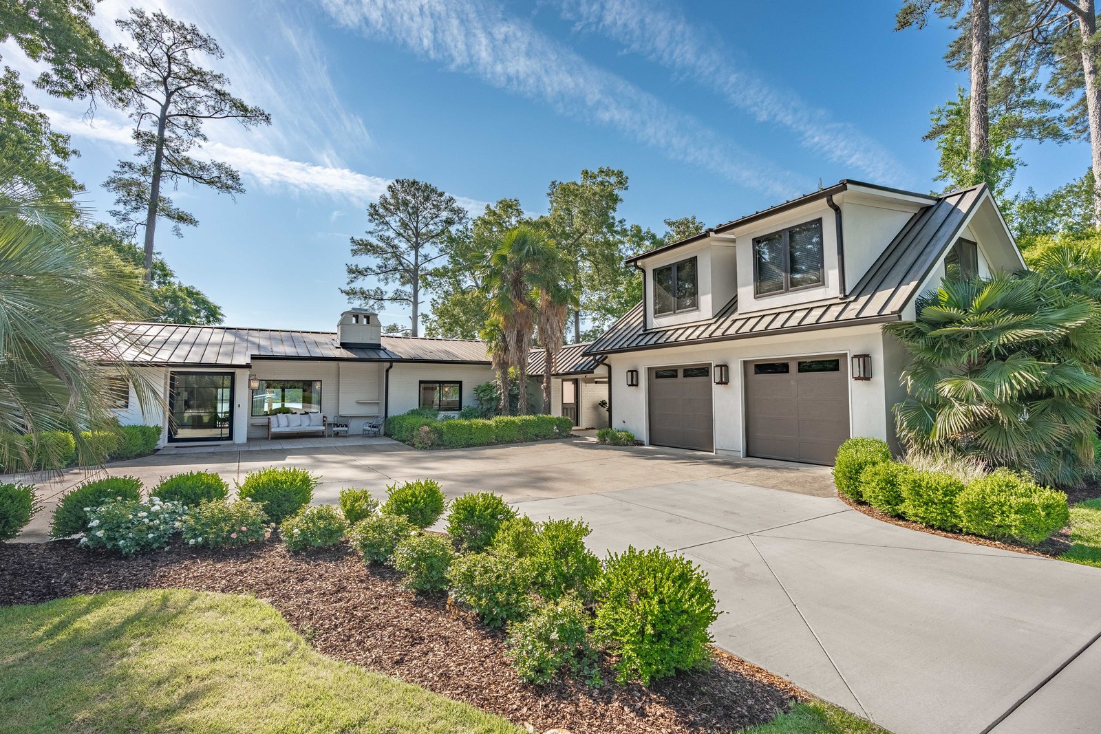 Lake Katherine, the front of the house and the drive