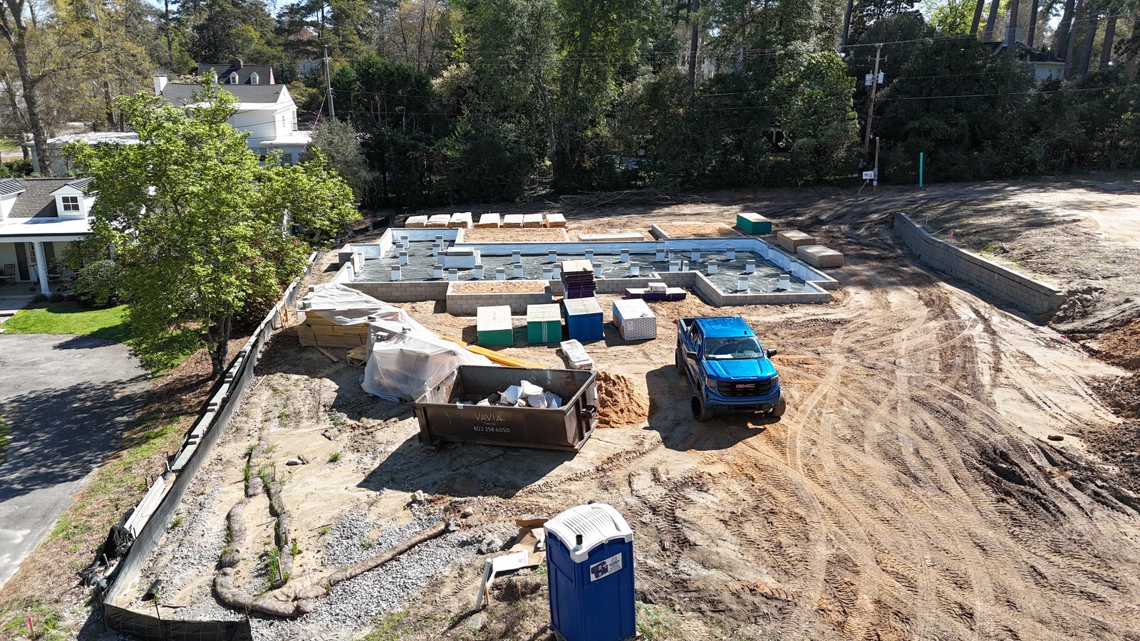 Heathwood, a build under way, from above